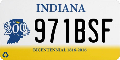 IN license plate 971BSF