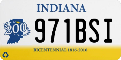 IN license plate 971BSI