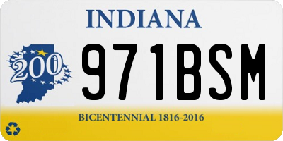 IN license plate 971BSM