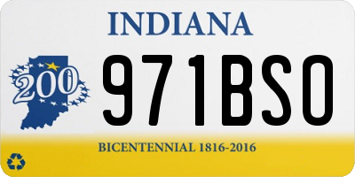IN license plate 971BSO