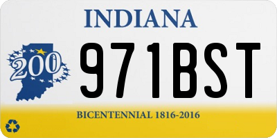 IN license plate 971BST