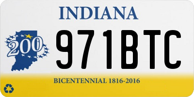 IN license plate 971BTC