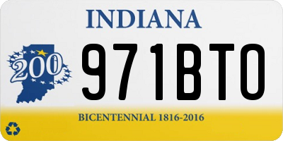 IN license plate 971BTO