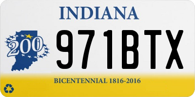 IN license plate 971BTX