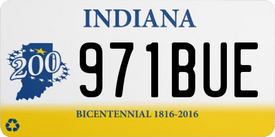 IN license plate 971BUE
