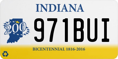 IN license plate 971BUI