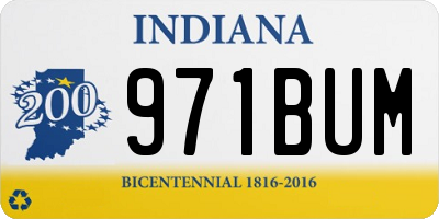 IN license plate 971BUM
