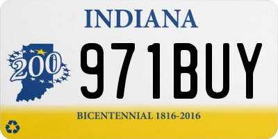 IN license plate 971BUY