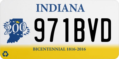 IN license plate 971BVD