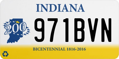 IN license plate 971BVN