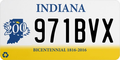 IN license plate 971BVX