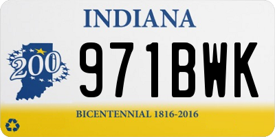 IN license plate 971BWK