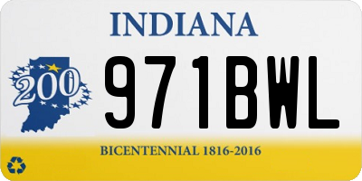 IN license plate 971BWL