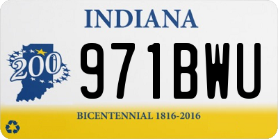 IN license plate 971BWU