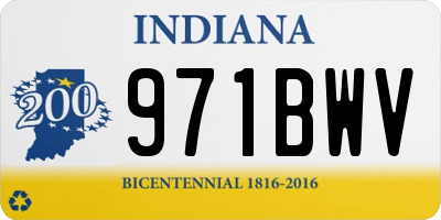 IN license plate 971BWV