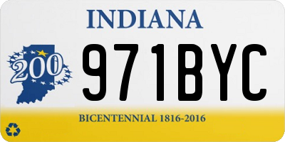 IN license plate 971BYC