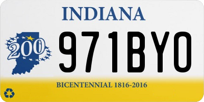 IN license plate 971BYO