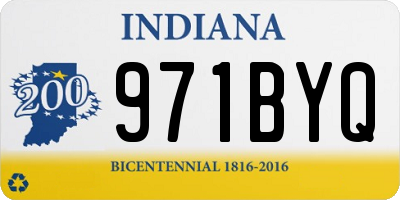IN license plate 971BYQ