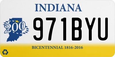 IN license plate 971BYU