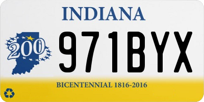 IN license plate 971BYX