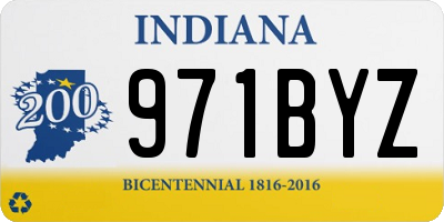 IN license plate 971BYZ
