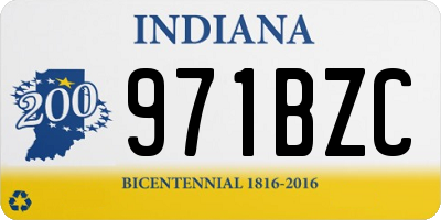 IN license plate 971BZC