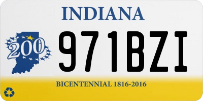 IN license plate 971BZI