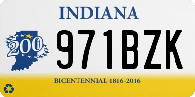 IN license plate 971BZK