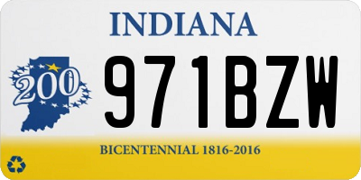 IN license plate 971BZW
