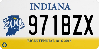 IN license plate 971BZX