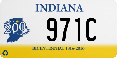 IN license plate 971C