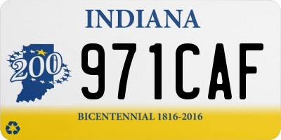 IN license plate 971CAF