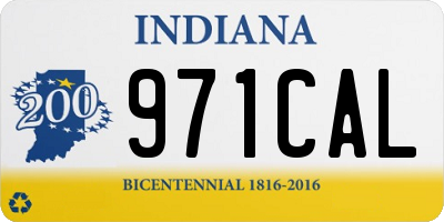 IN license plate 971CAL