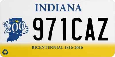 IN license plate 971CAZ