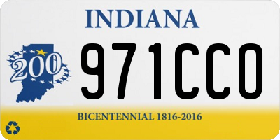 IN license plate 971CCO