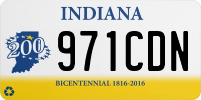 IN license plate 971CDN