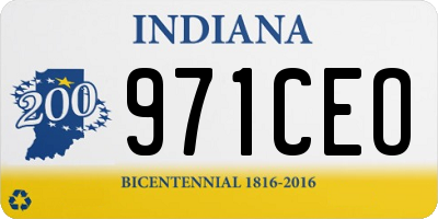 IN license plate 971CEO