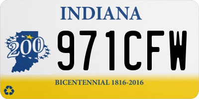 IN license plate 971CFW