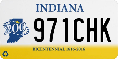 IN license plate 971CHK