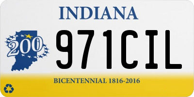 IN license plate 971CIL