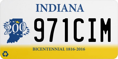 IN license plate 971CIM