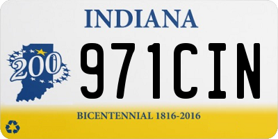 IN license plate 971CIN