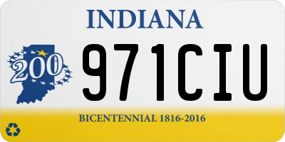 IN license plate 971CIU