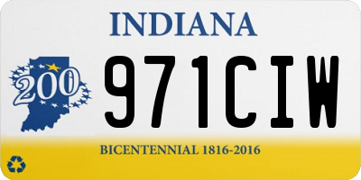 IN license plate 971CIW