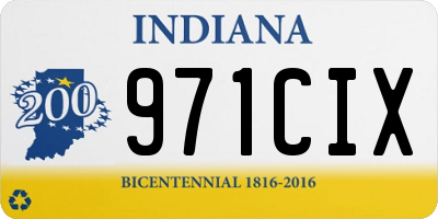 IN license plate 971CIX