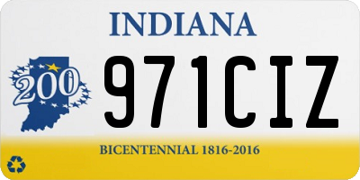 IN license plate 971CIZ
