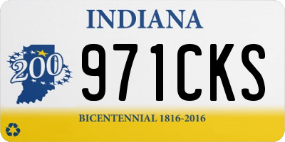 IN license plate 971CKS