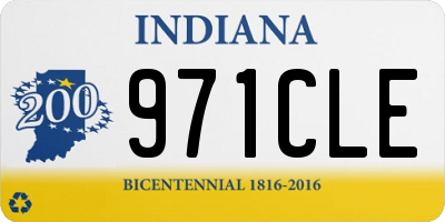 IN license plate 971CLE