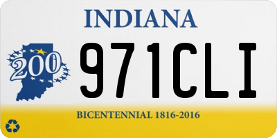 IN license plate 971CLI