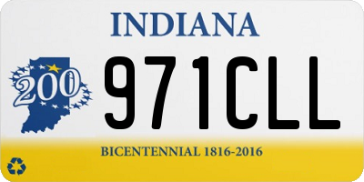 IN license plate 971CLL
